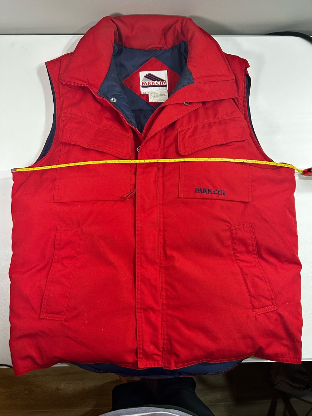 Men's Red Quilted Puffer Vest - Picture 2 of 11